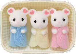 Calico Critters Marshmallow Mouse Triplets