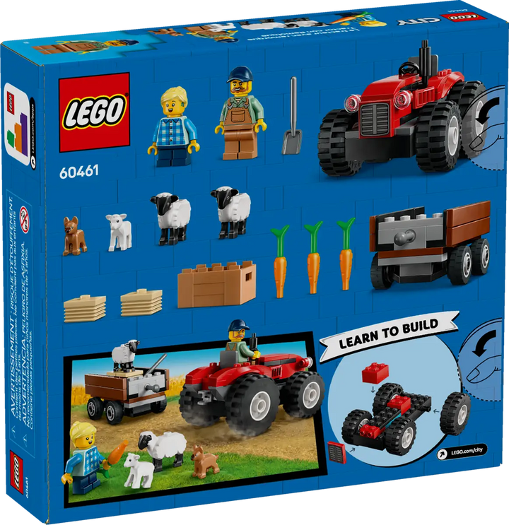 LEGO® City Red Farm Tractor with Trailer & Sheep