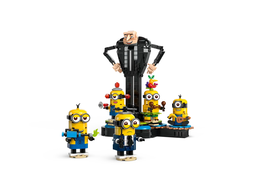 Lego Brick-Built Gru and Minions