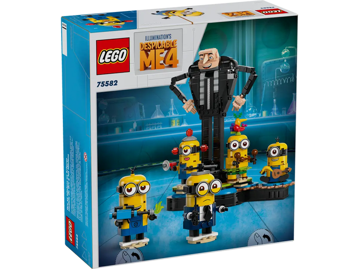 Lego Brick-Built Gru and Minions