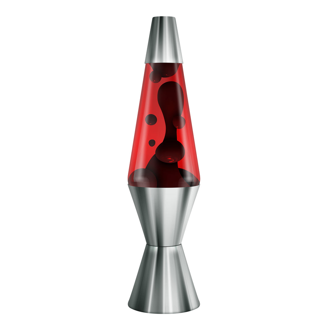 Chrome-Plated Crimson LAVA Lamp 14.5"