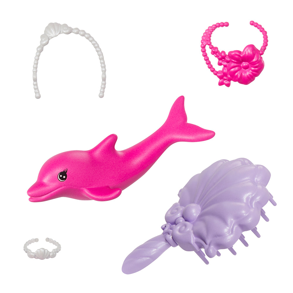 Barbie Malibu Mermaid Doll with Color Change Feature Pet Dolphin and Accessories