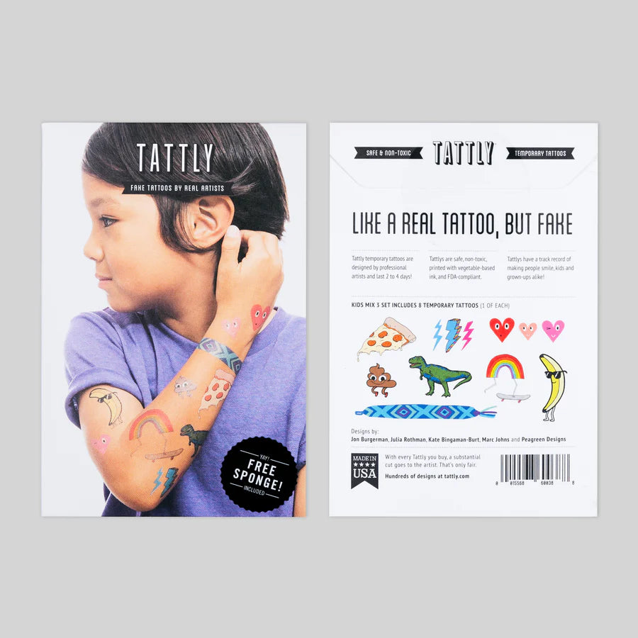 Tattly Kids Mix Three Tattoo Set