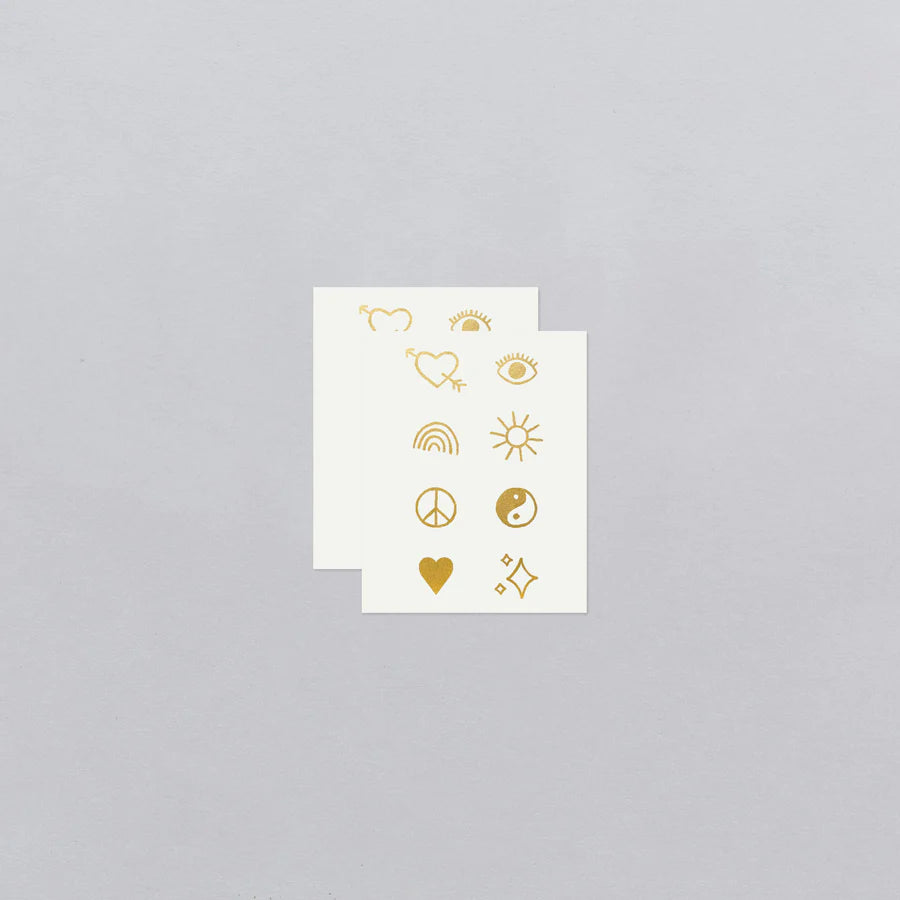 Tattly Gold Flash Tattoo Pair