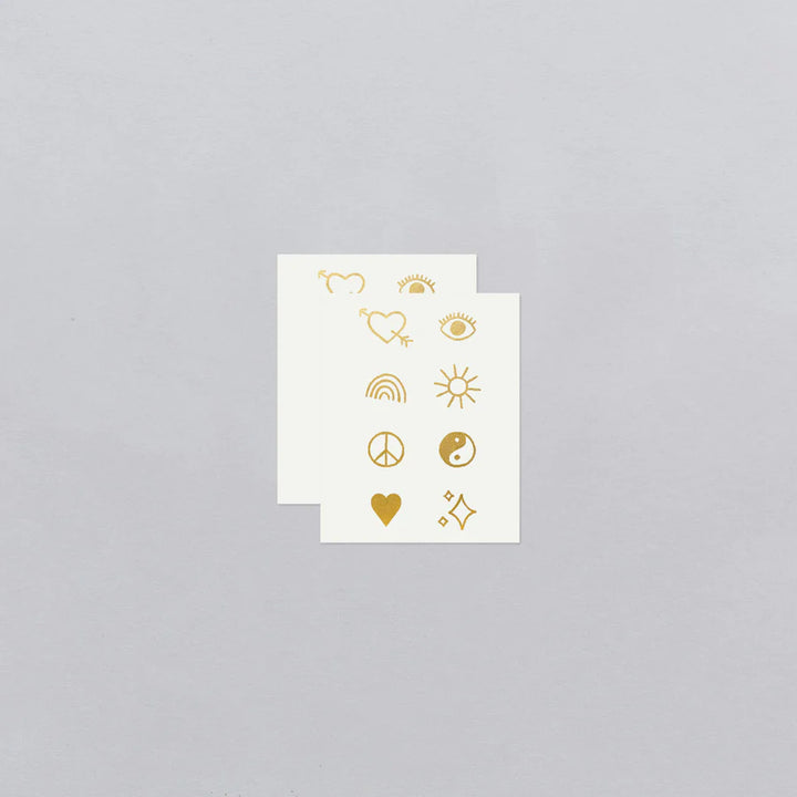 Tattly Gold Flash Tattoo Pair