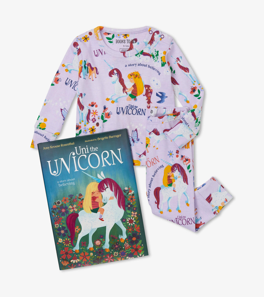 Books To Bed Uni The Unicorn Pajama Set