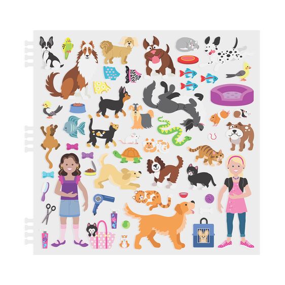 Deluxe Puffy Sticker Album - Pet Place