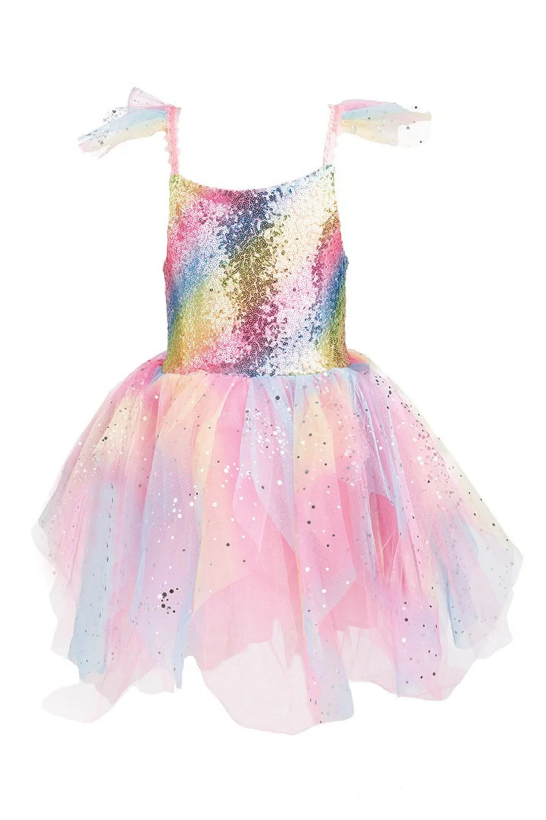 Rainbow Fairy Dress & Wings (Size 5-6)