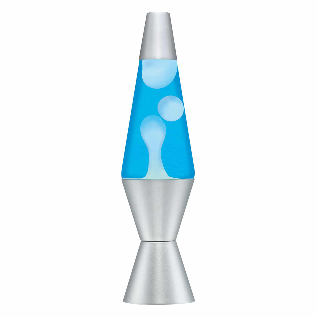 White Blue Silver LAVA Lamp 14.5"