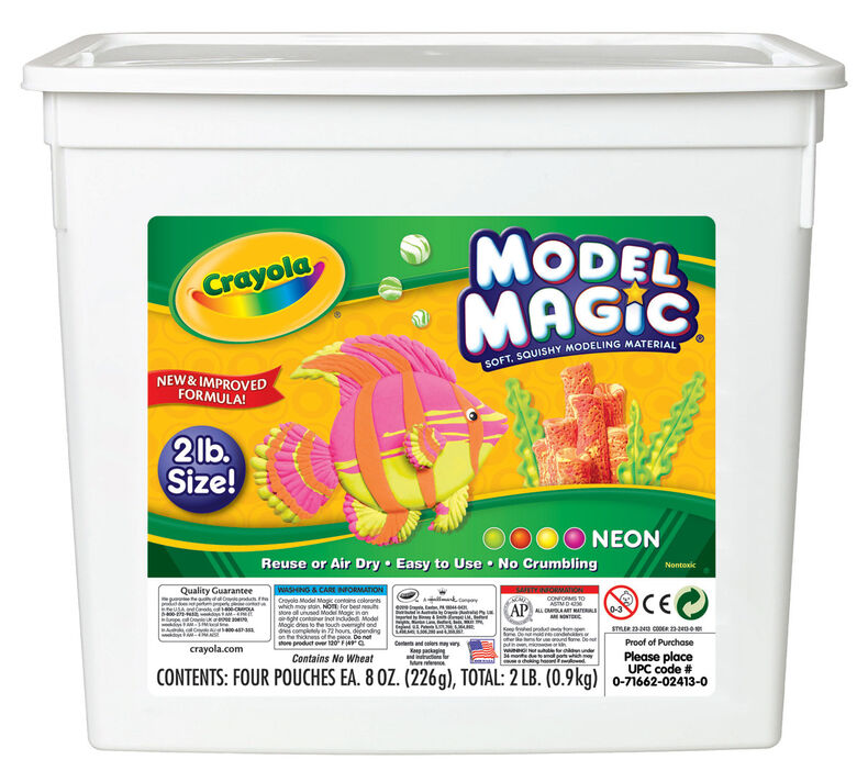 Crayola NEON Model Magic 2lb Resealable Storage Container