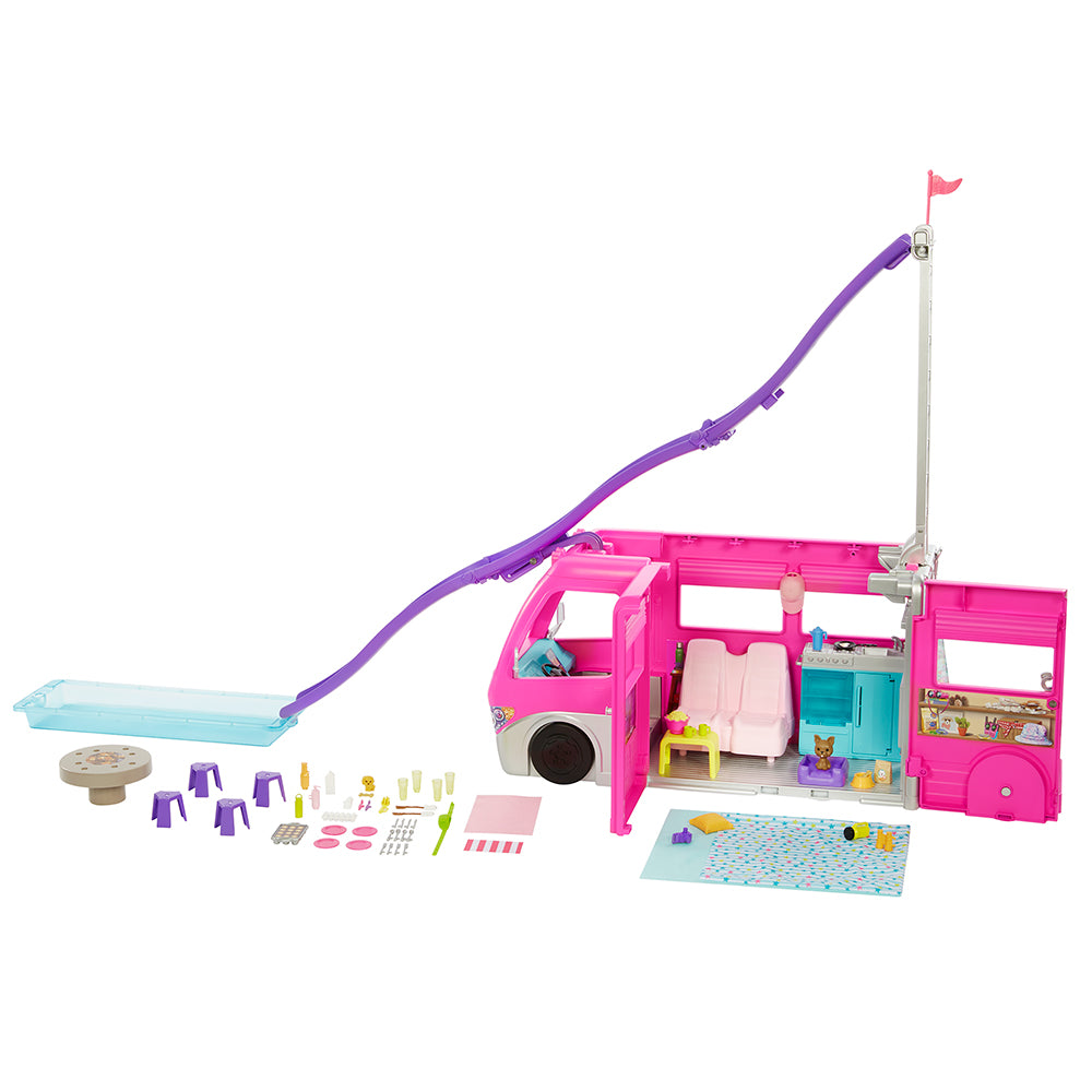 Barbie car and caravan on sale