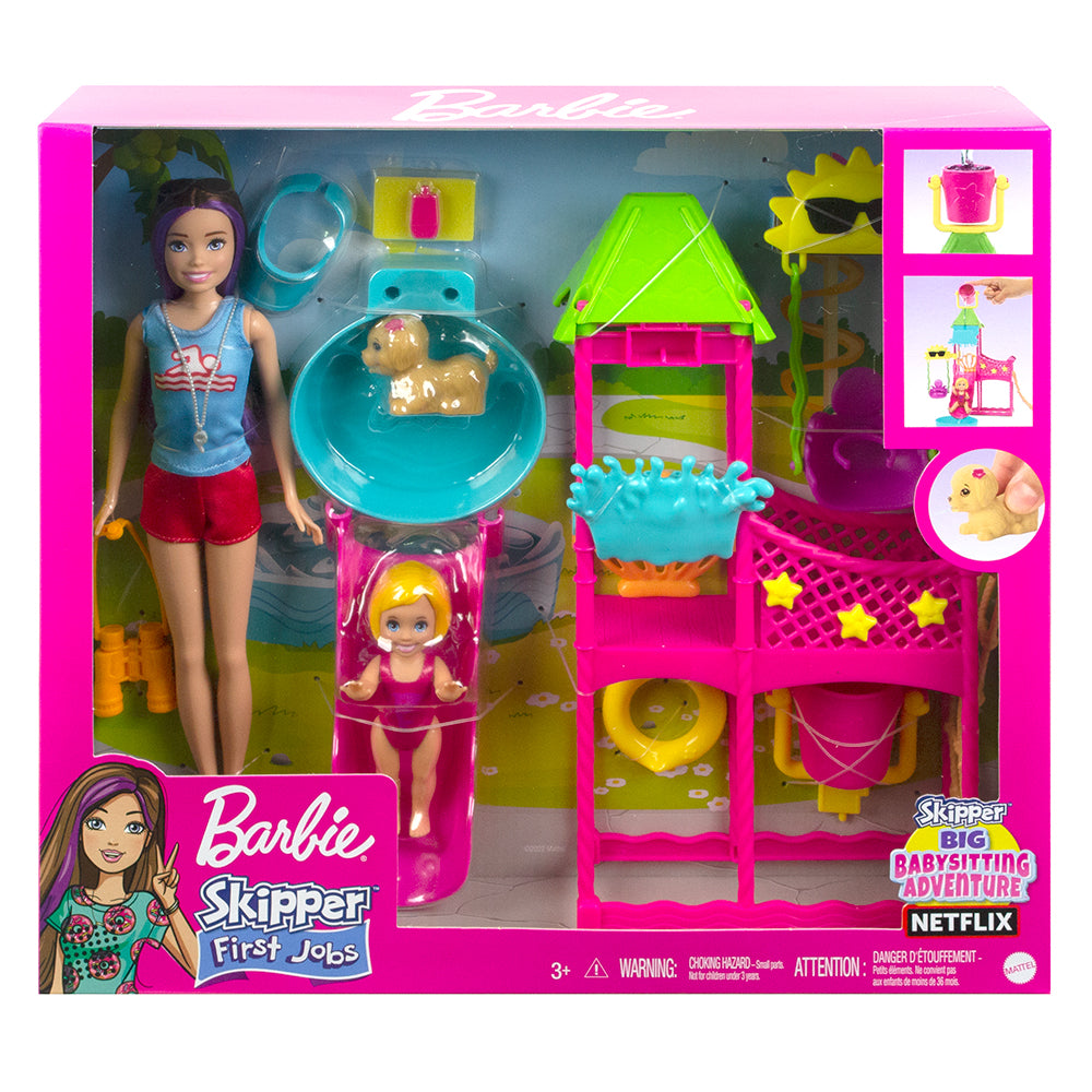 Barbie Skipper First Jobs Water Park Playset with Doll