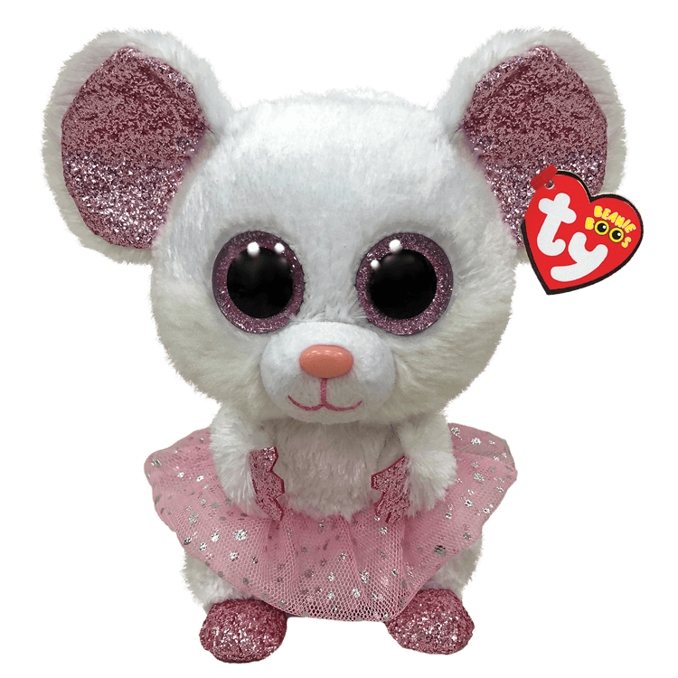 TY Beanie Boos - Nina the White Ballerina Mouse 6" Plush