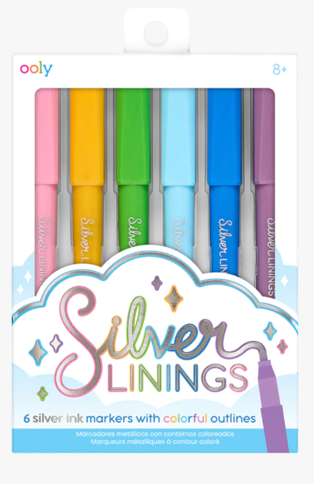 Silver Linings Outline Markers - 6 Pack