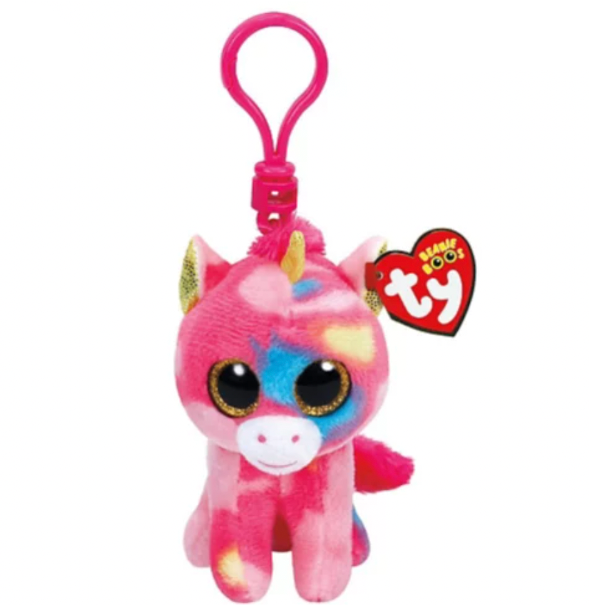 Ty Beanie Boos Fantasia the Multicolour Unicorn 5" Plush Clip