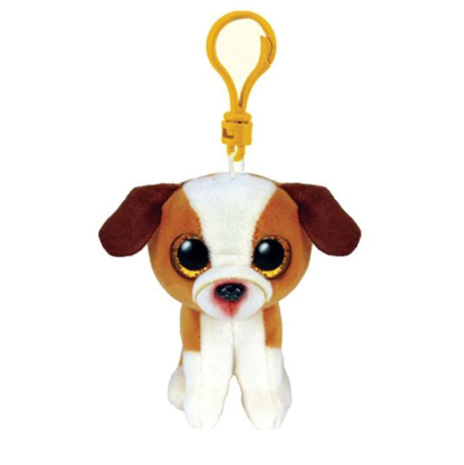 Ty Beanie Boos Hugo the Brown & White Dog 5" Plush Clip