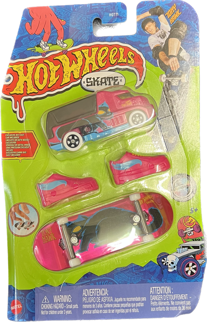 Hot Wheels Skate Fingerboard & Skate Shoes with Matching Car Assorted