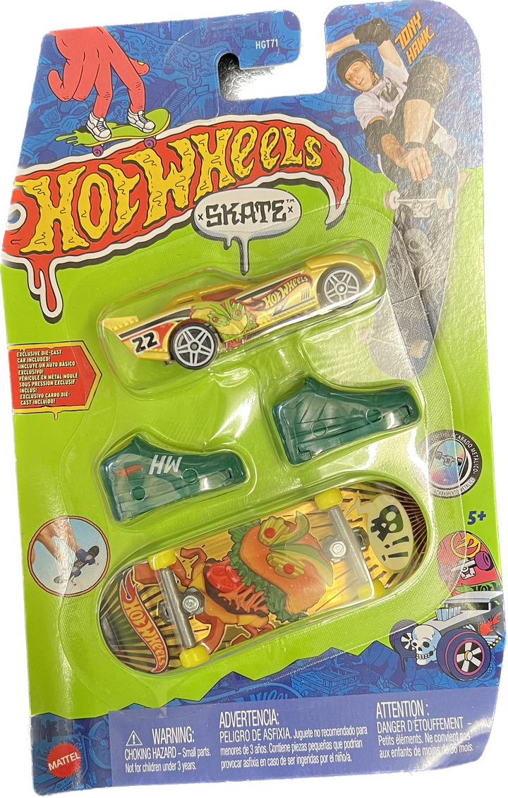 Hot Wheels Skate Fingerboard & Skate Shoes with Matching Car Assorted